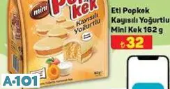 ETİ POPKEK KAYISILI YOĞURTLU MİNİ KEK 162 G ETİ POPKEK KAYISILI YOĞURTLU MİNİ KEK 162 G